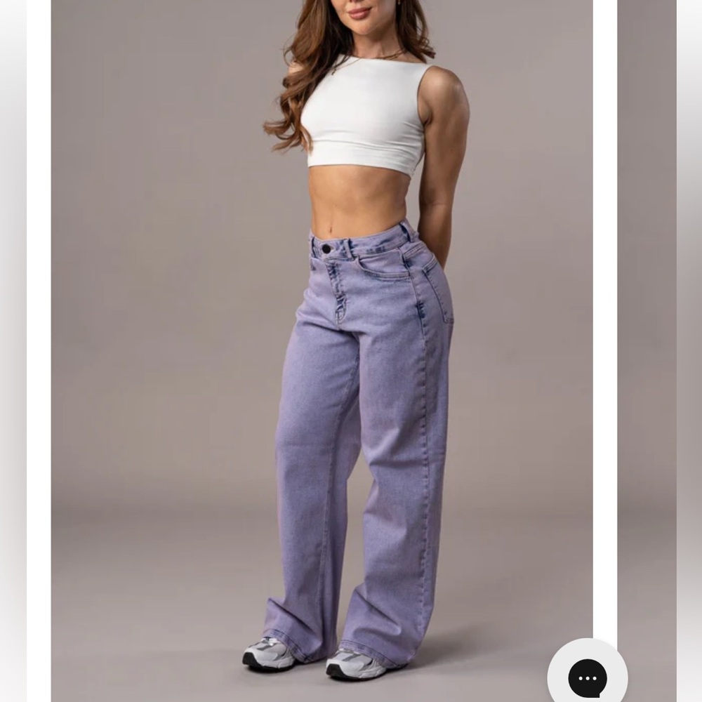 NWOT FITJEANS Marble Purple Baggy Jeans